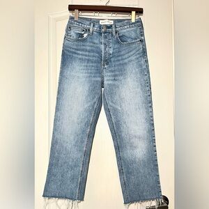 Aritzia Denim Forum The Arlo High Rise Straight Jeans 27 Premium Organic Italian